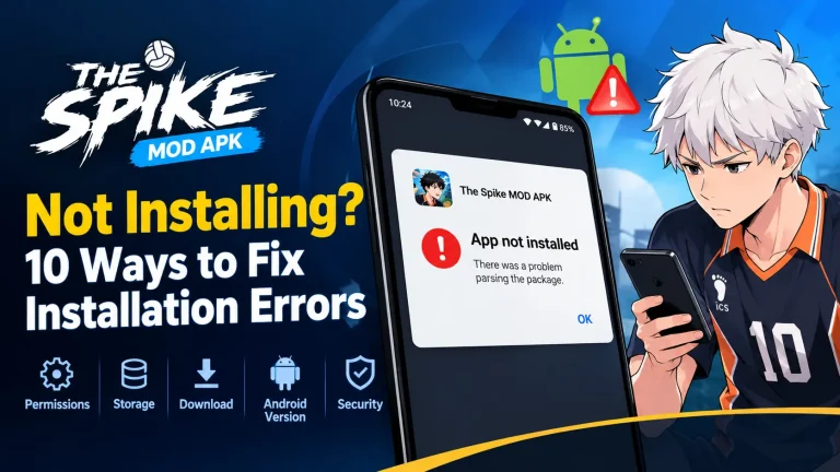 The Spike MOD APK not installing with Android app installation error on a phone