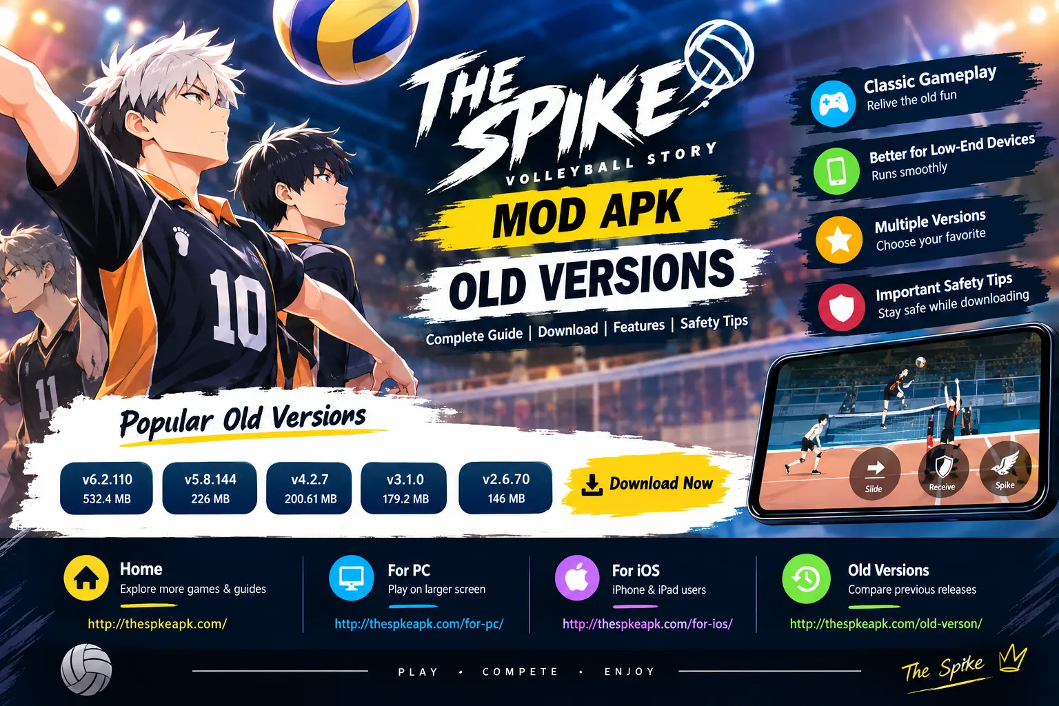 The Spike Volleyball Story MOD APK old versions download guide